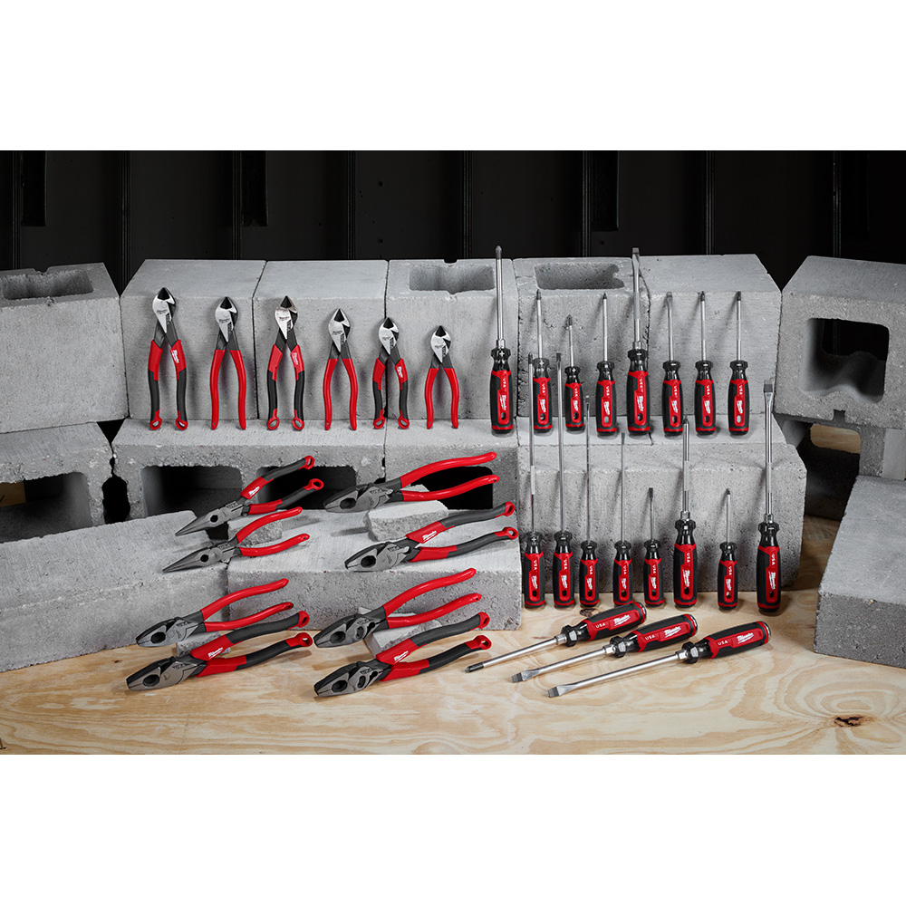 Milwaukee 8-Inch Long Nose Comfort Grip Pliers from Columbia Safety